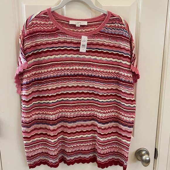 LOFT striped sweater top - Picture 2 of 4